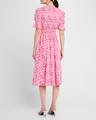erica puff-sleeve cotton midi dress