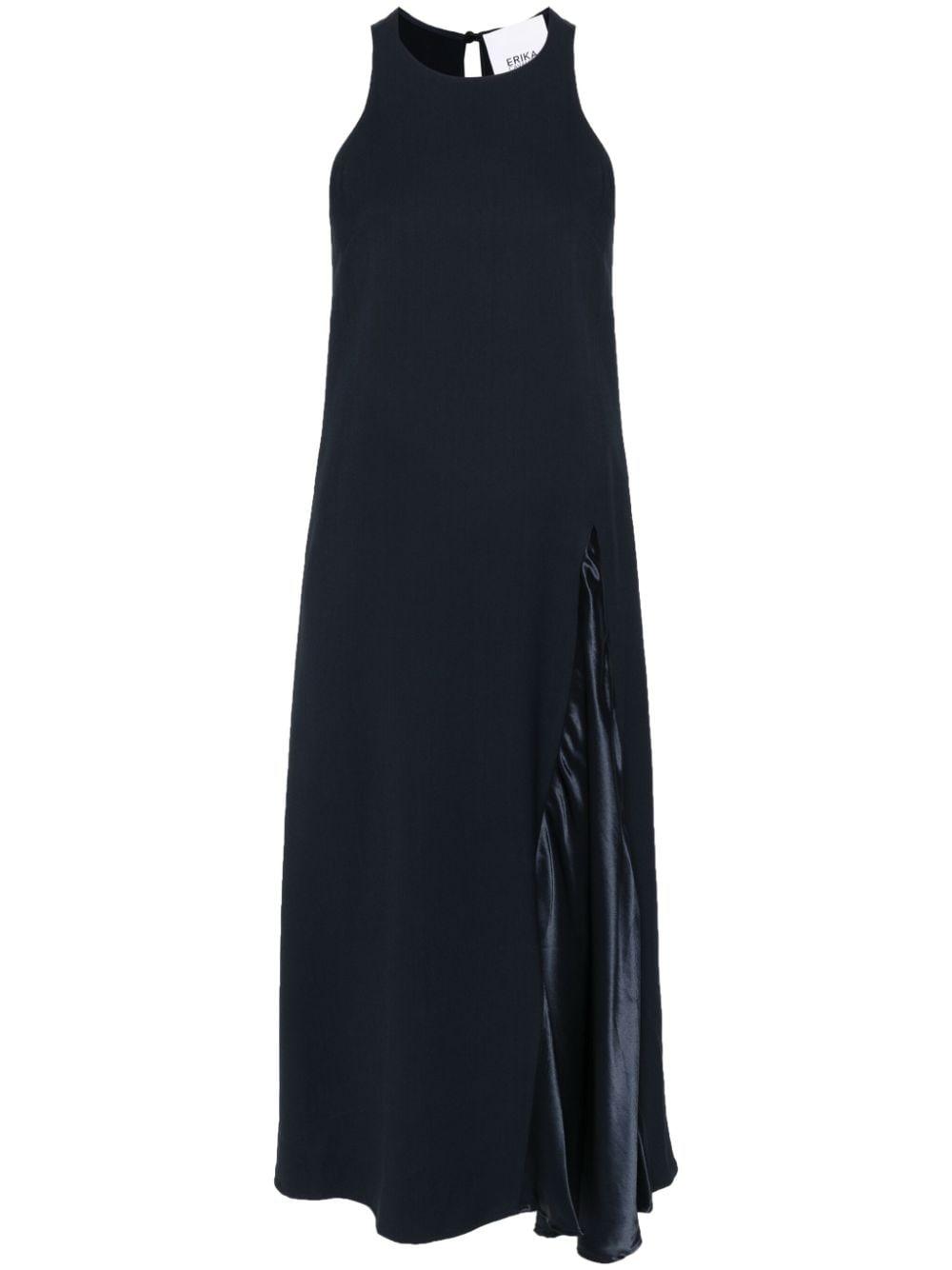erika cavallini semi-couture dresses blue viscose elastane - women