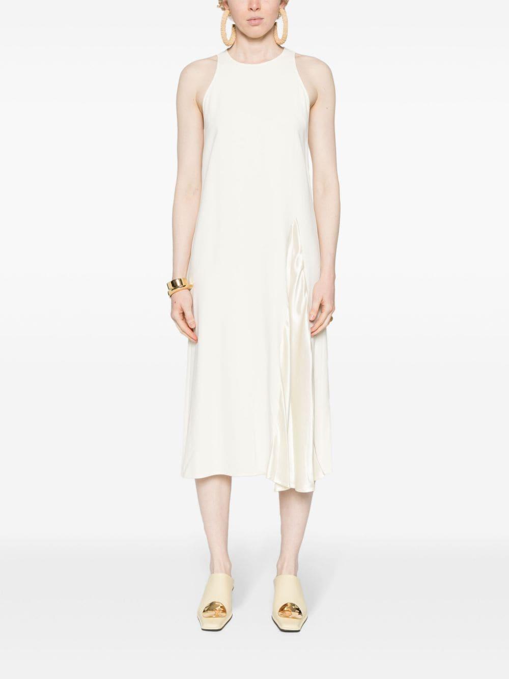 erika cavallini semi-couture dresses white viscose elastane - women
