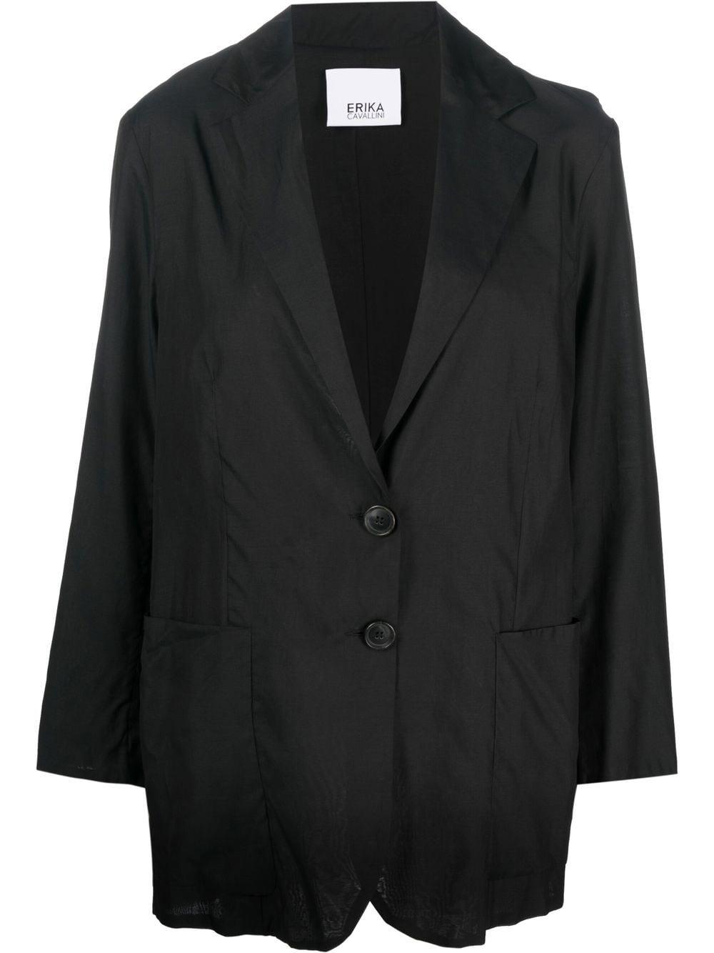 erika cavallini semi-couture jackets black cotton - women