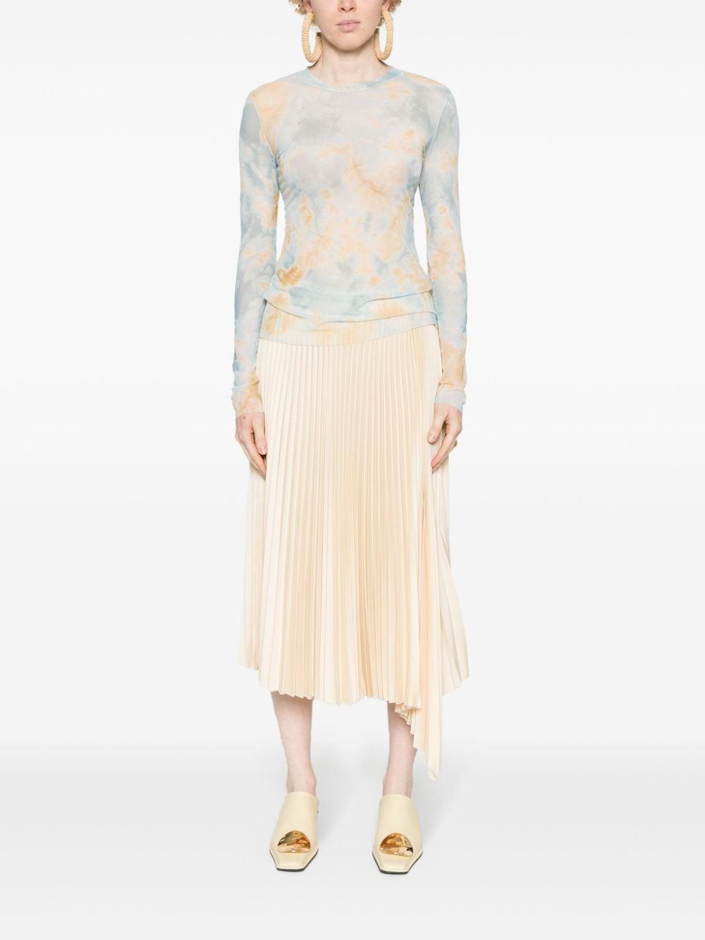 erika cavallini semi-couture t-shirts and polos clear blue polyamide elastane - women