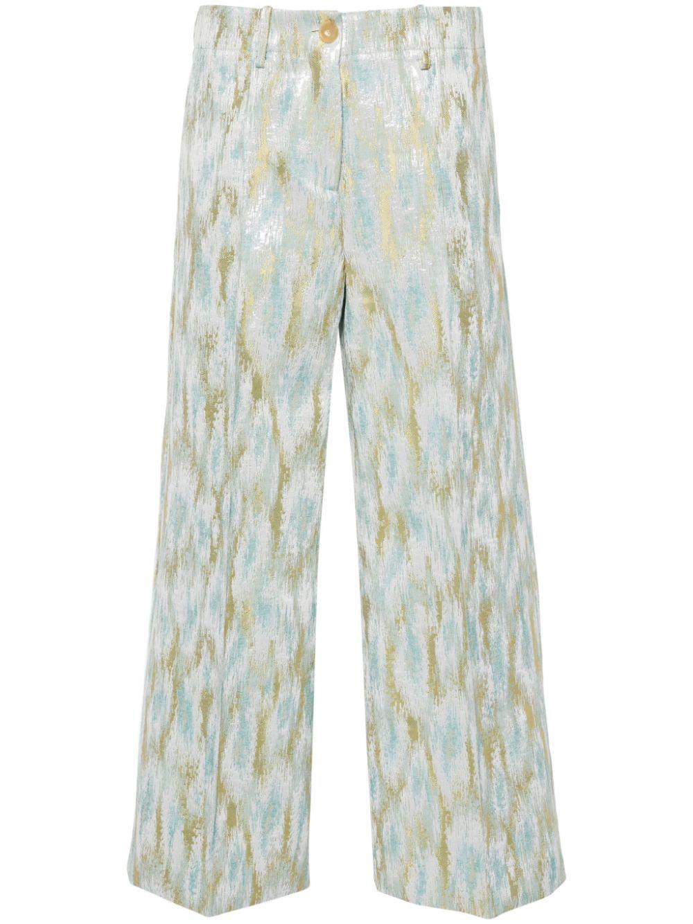 erika cavallini semi-couture trousers multicolour exterior: polyester - women