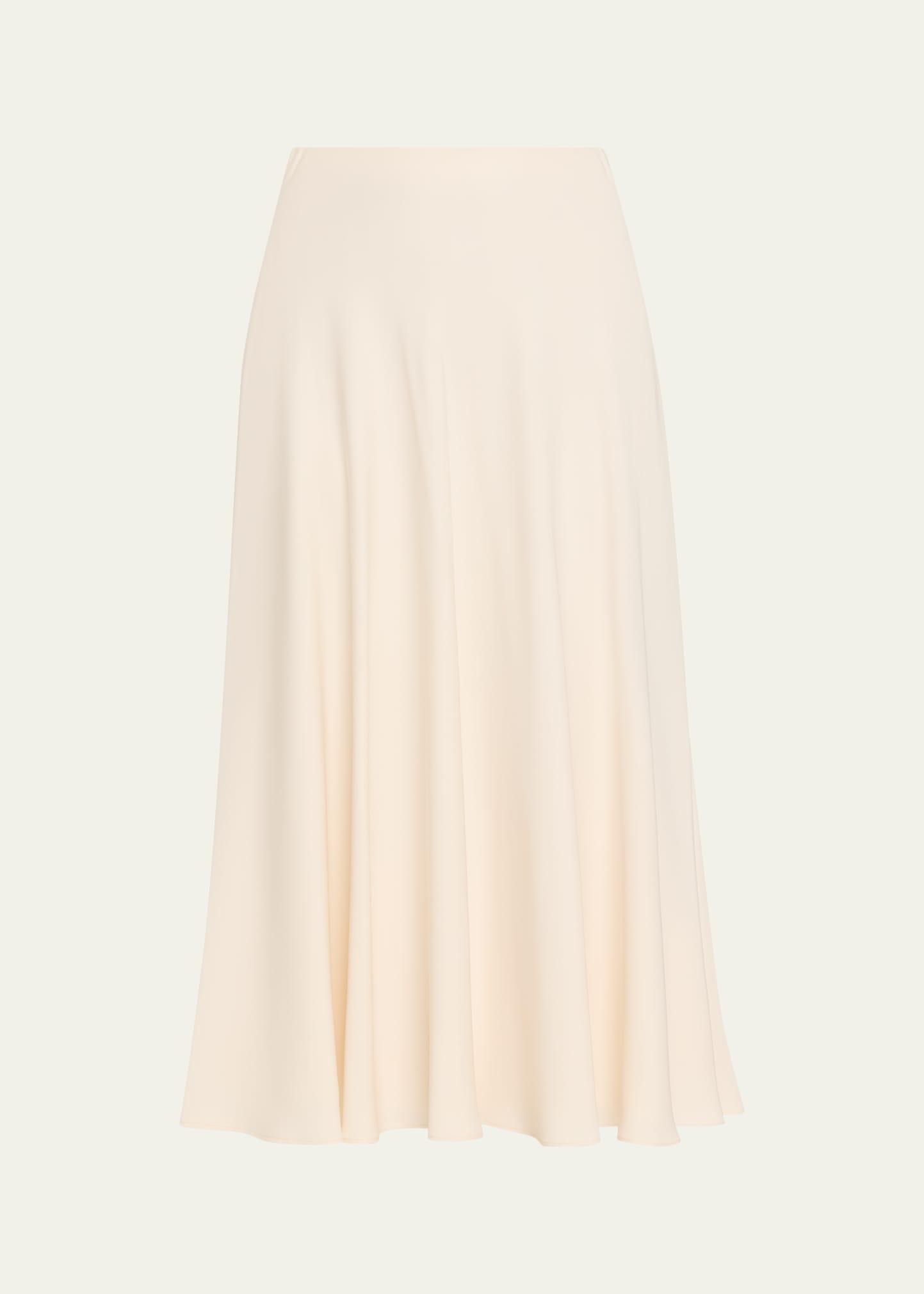 erika silk-wool cady midi skirt