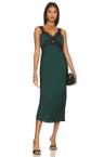 erin lace trim midi dress
