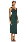 erin lace trim midi dress