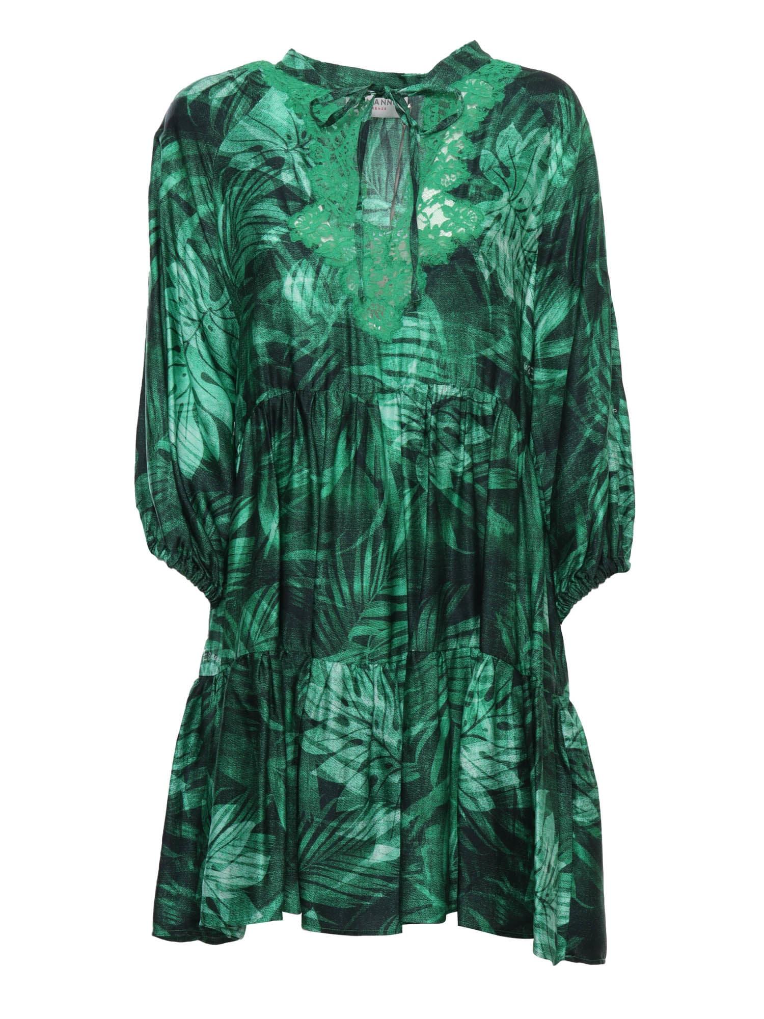 ermanno ermanno scervino green dress foresta