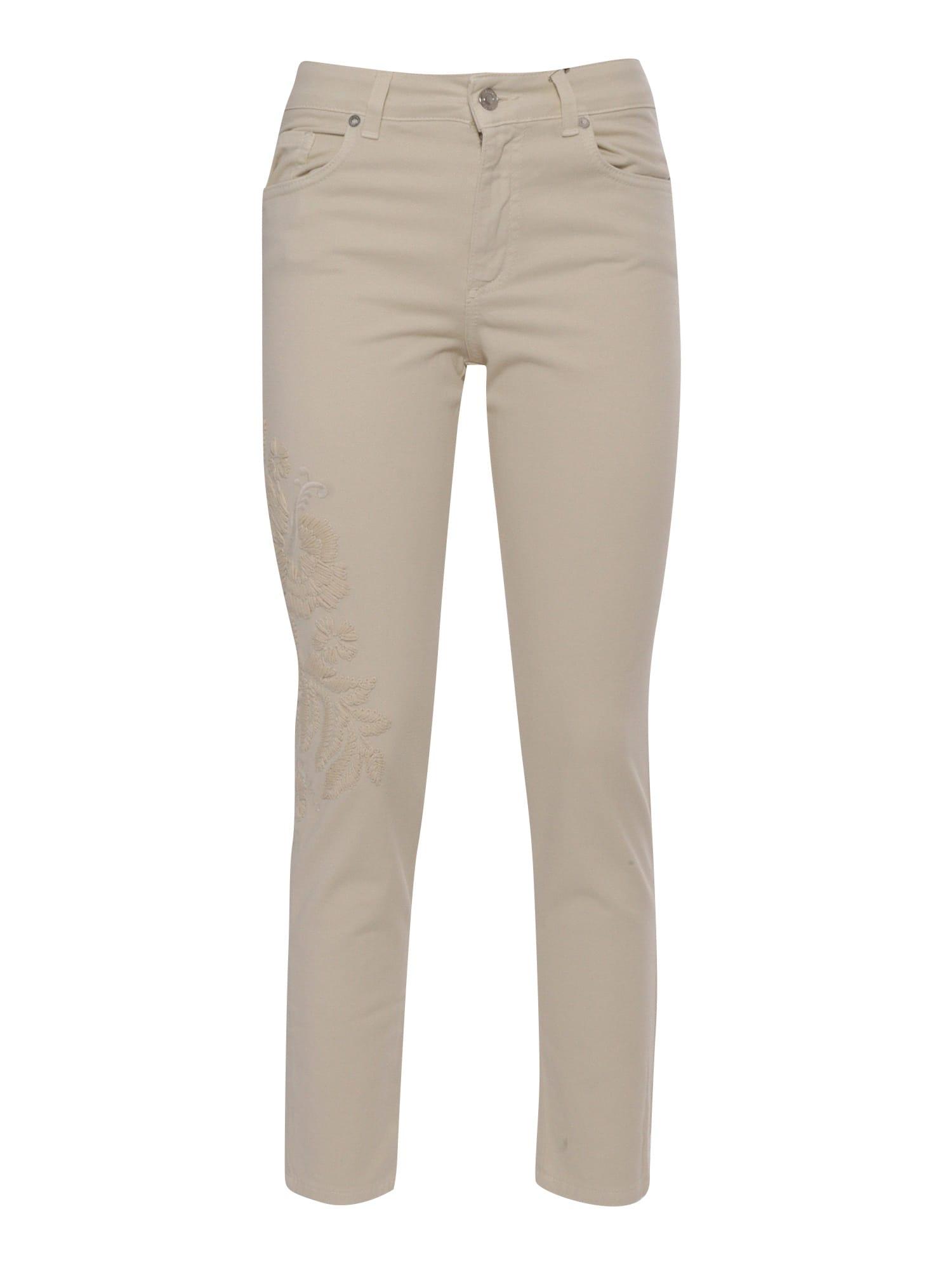 ermanno ermanno scervino skinny beige jeans