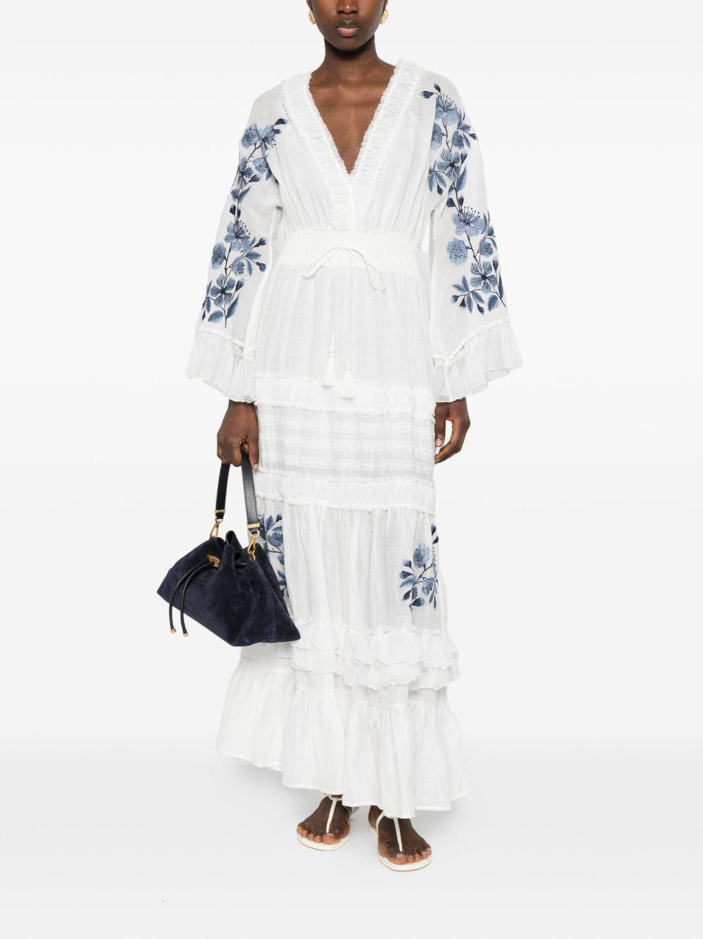 ermanno firenze dresses white outer: ramie - women