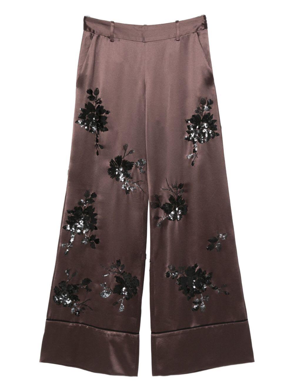 ermanno firenze embroidered trousers