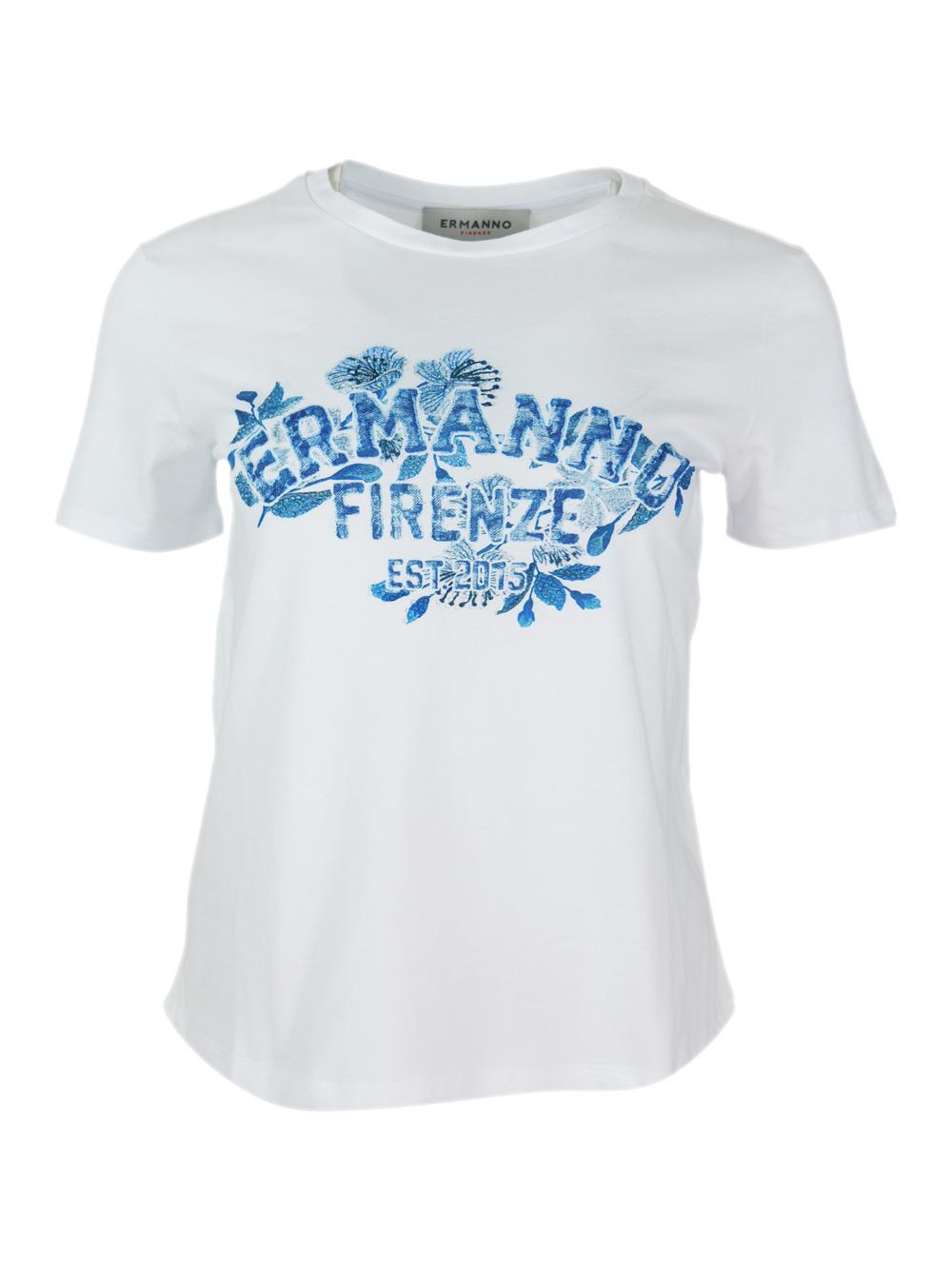 ermanno firenze t-shirts and polos white 100co - women