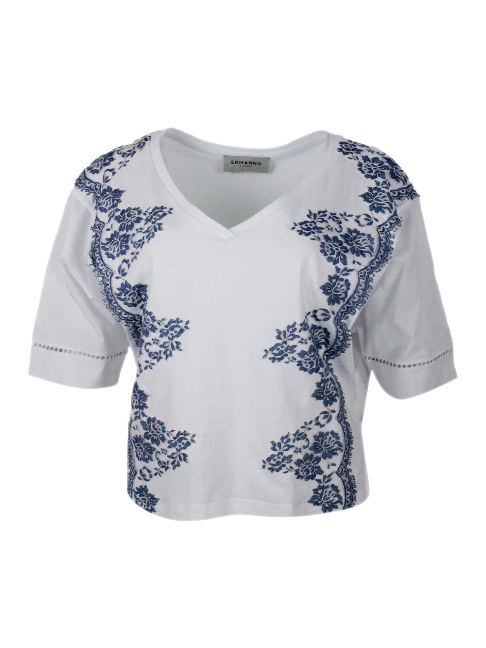 ermanno firenze t-shirts and polos white 100co - women