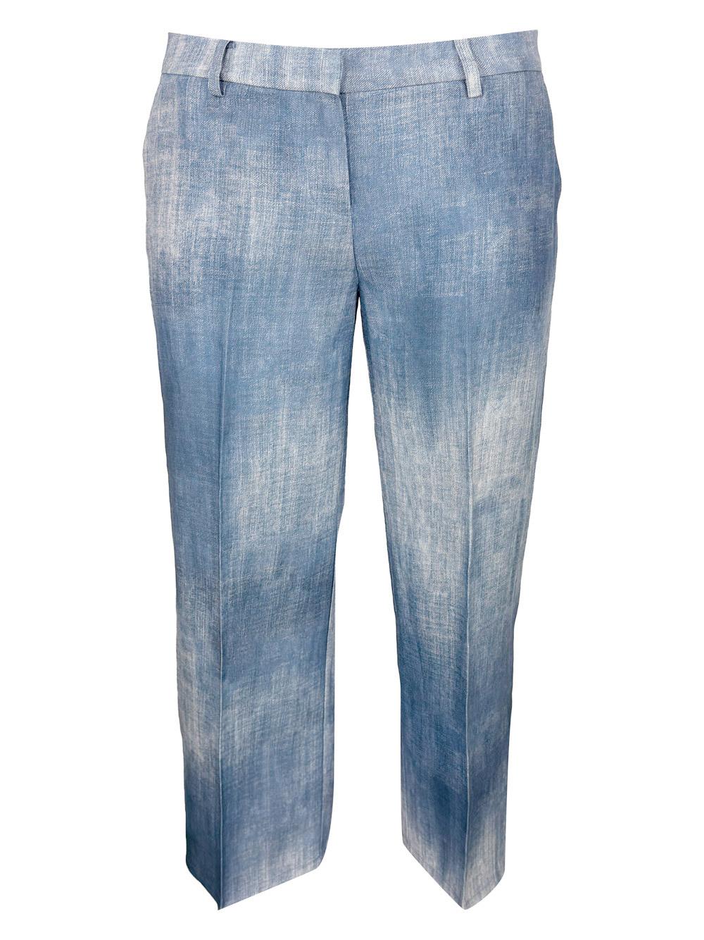 ermanno firenze trousers light blue 72vi 28li - women