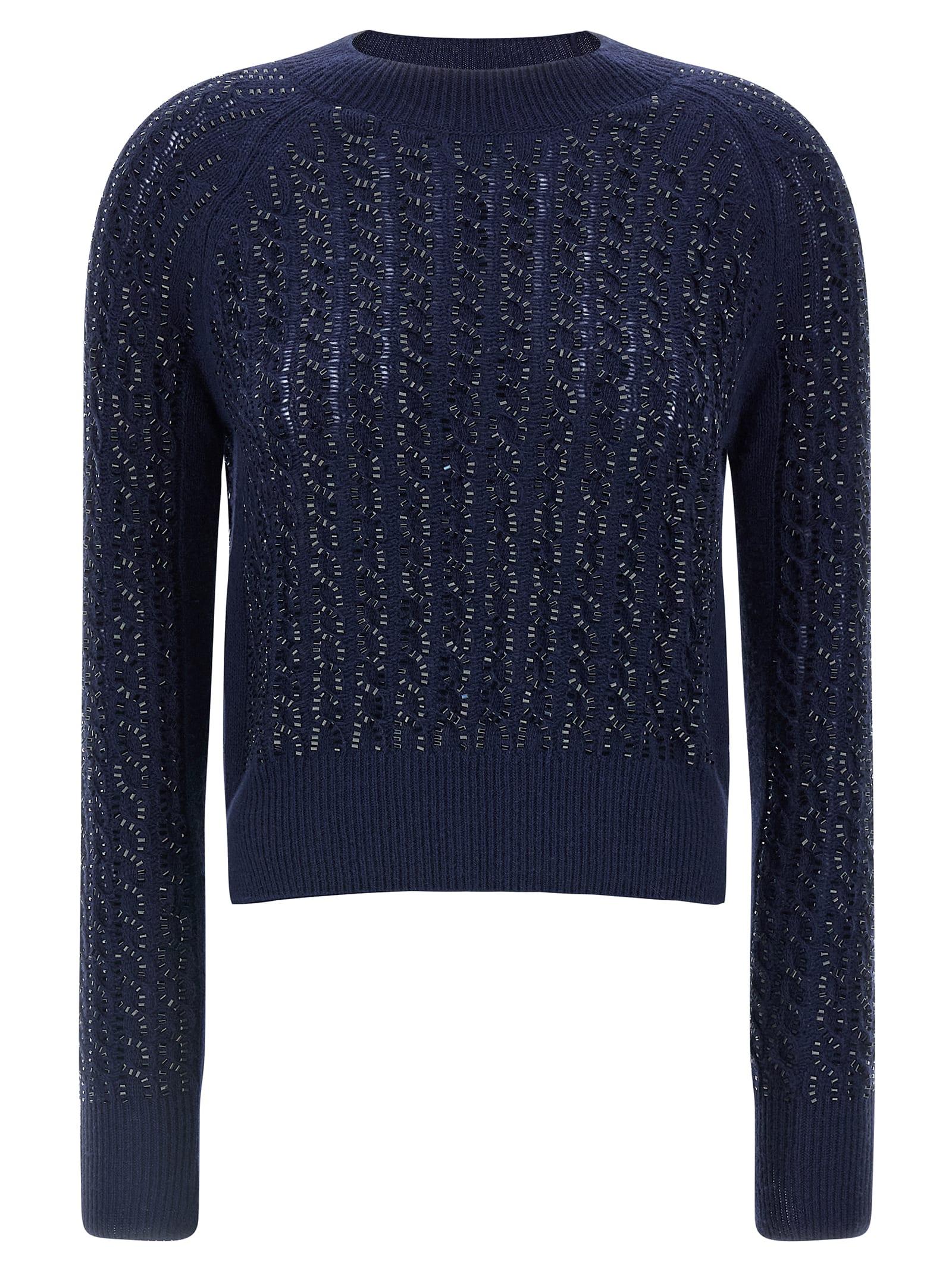 ermanno scervino baguette studded sweater