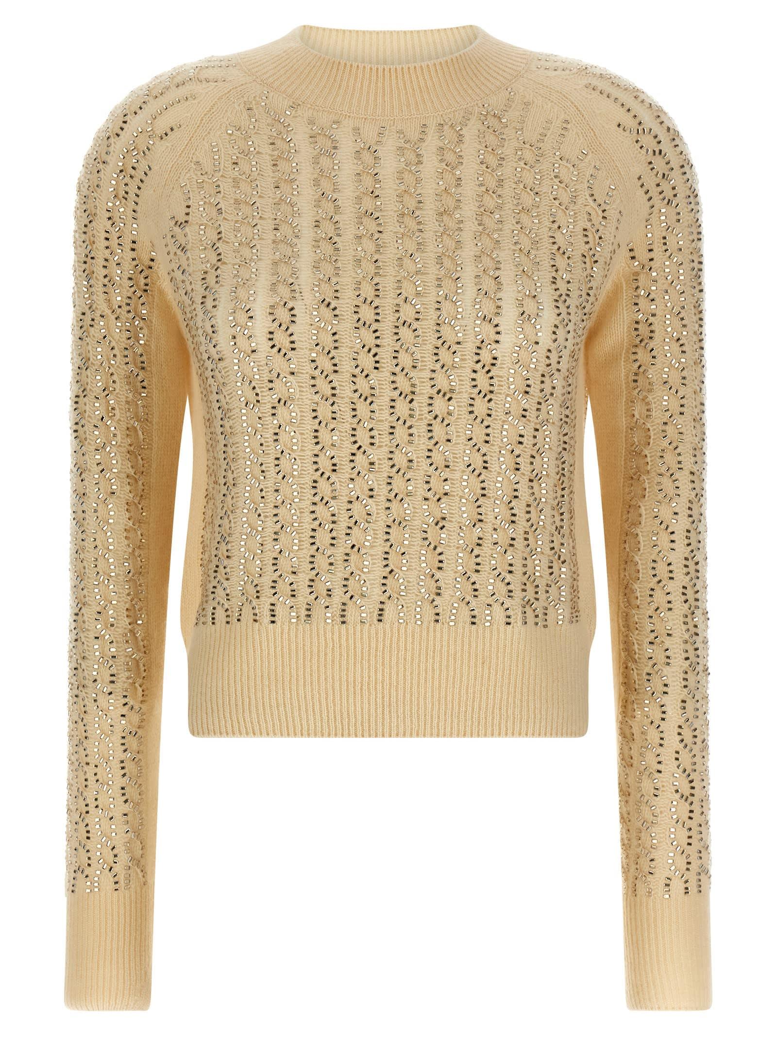 ermanno scervino baguette studded sweater