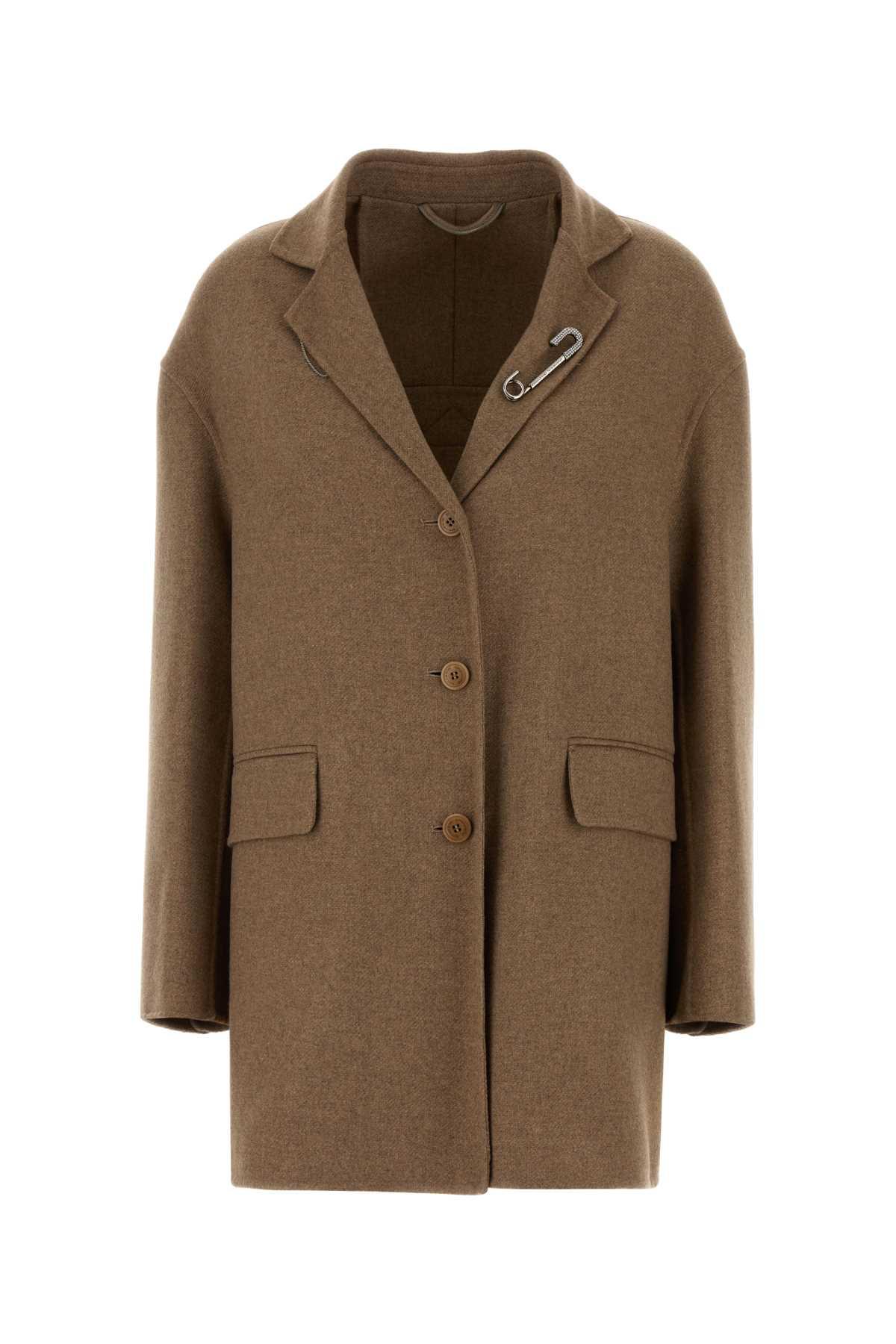ermanno scervino camel wool blend blazer