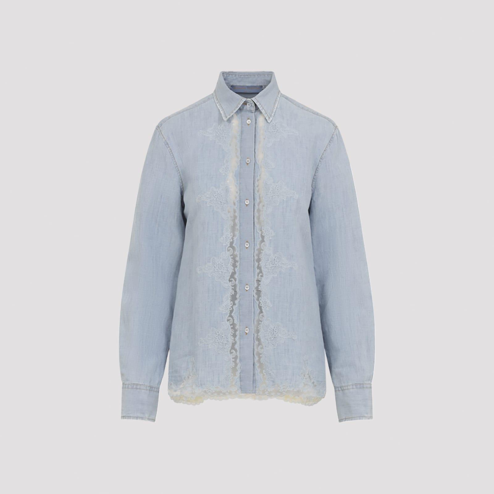 ermanno scervino cotton and linen shirt