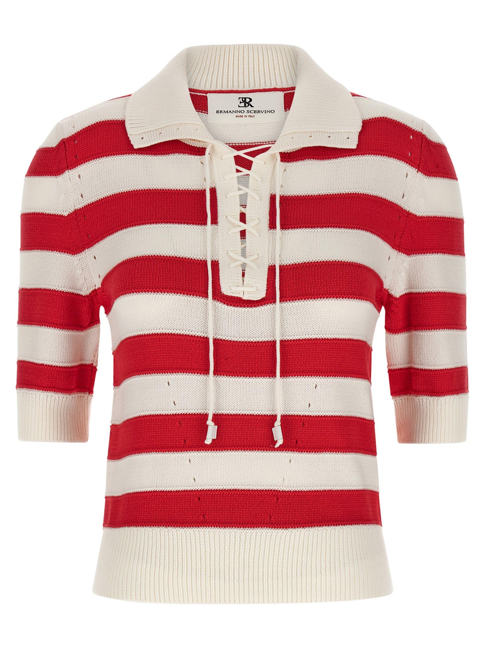ermanno scervino crochet polo shirt
