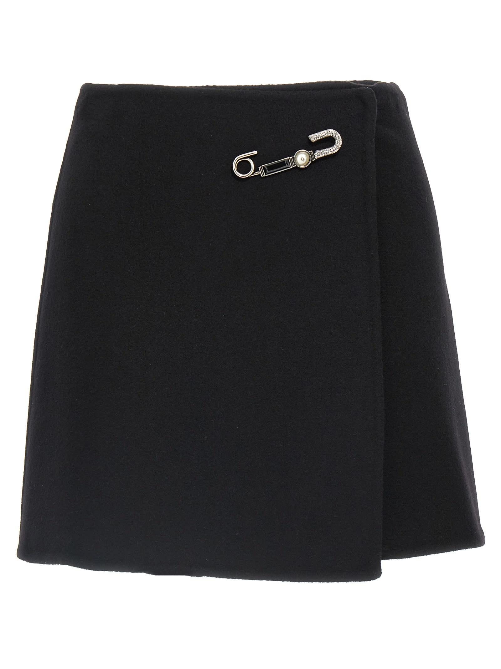 ermanno scervino jewel pin skirt
