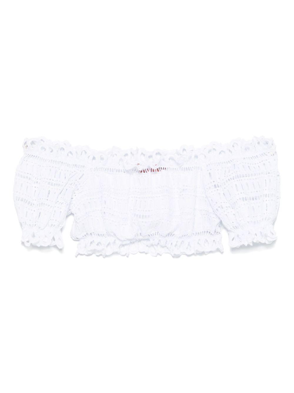 ermanno scervino lace cotton top