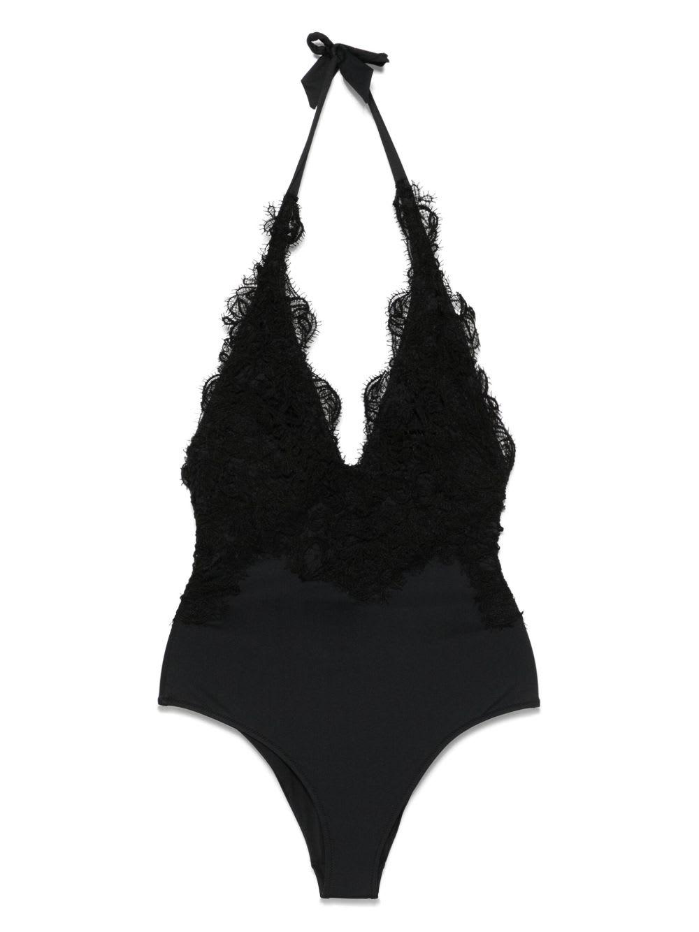 ermanno scervino lace detail swimsuit
