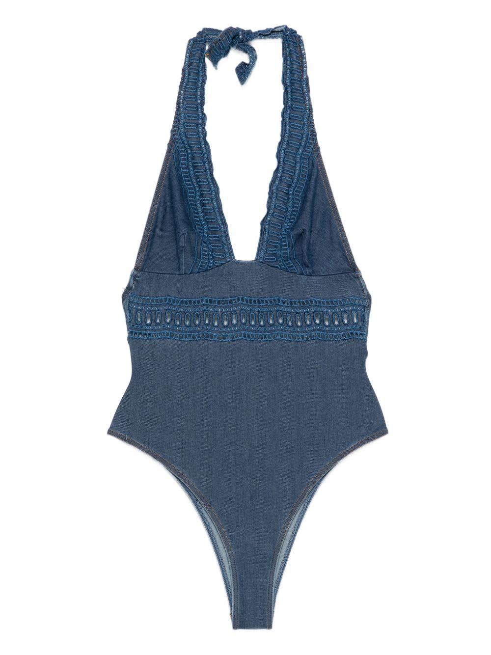 ermanno scervino lace detail swimsuit
