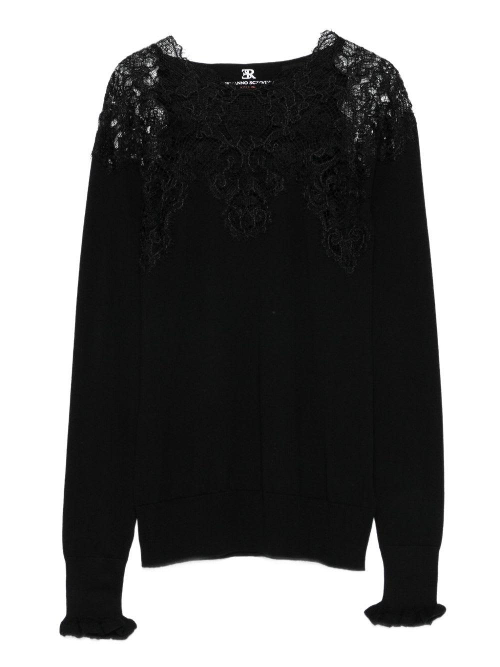 ermanno scervino lace wool sweater