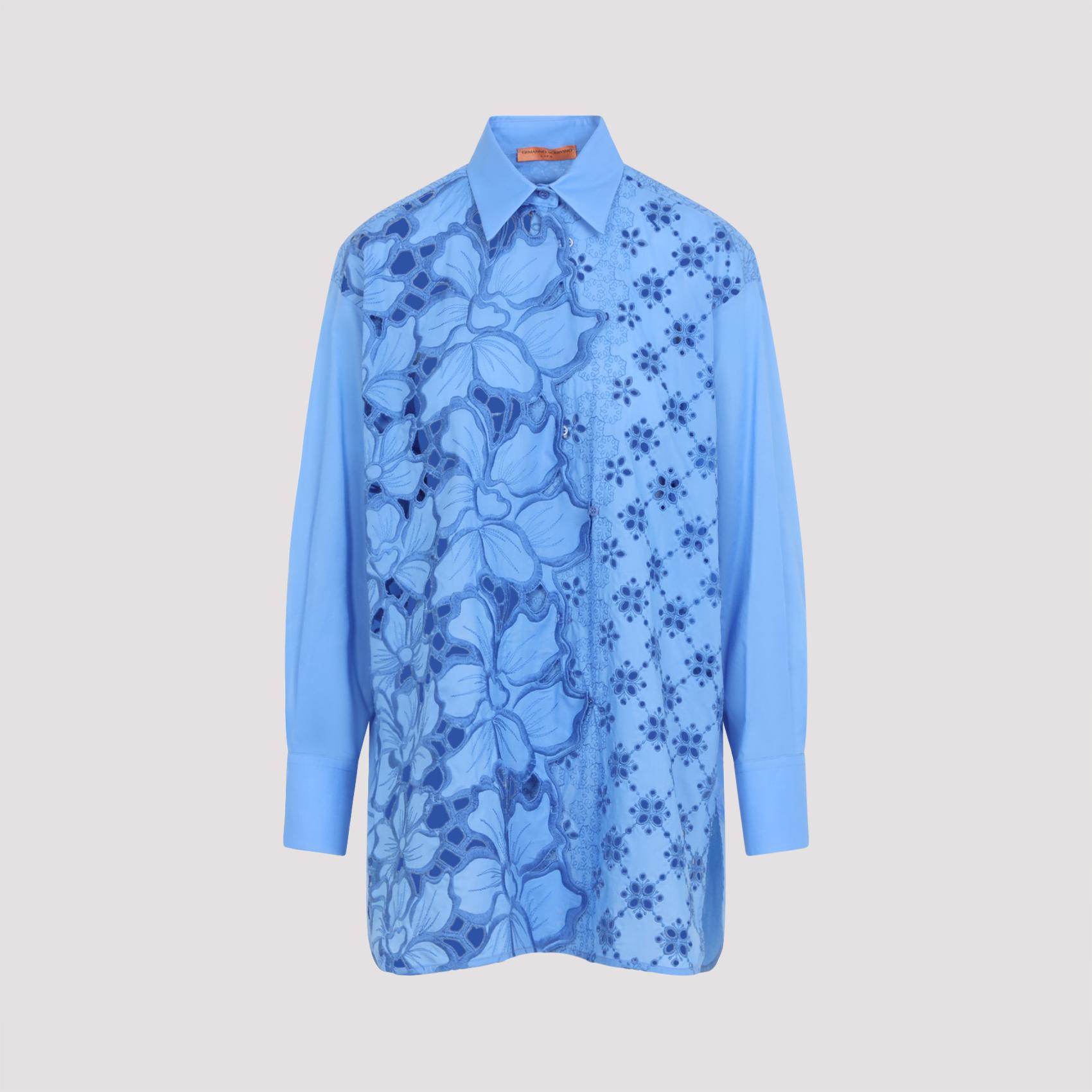 ermanno scervino life shirt blue cotton - women