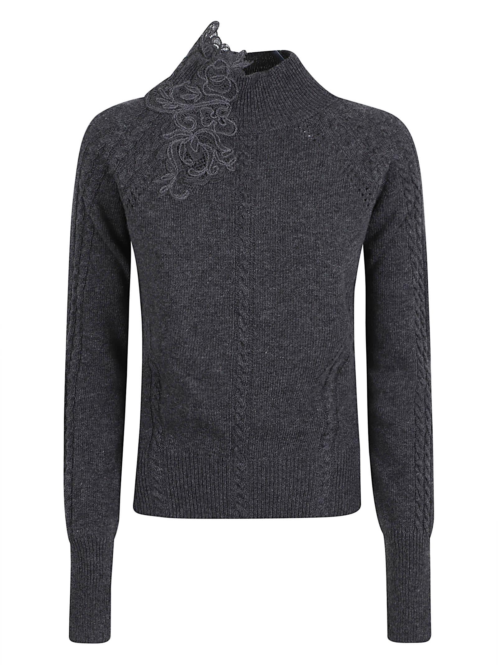 ermanno scervino long sleeve high neck sweater
