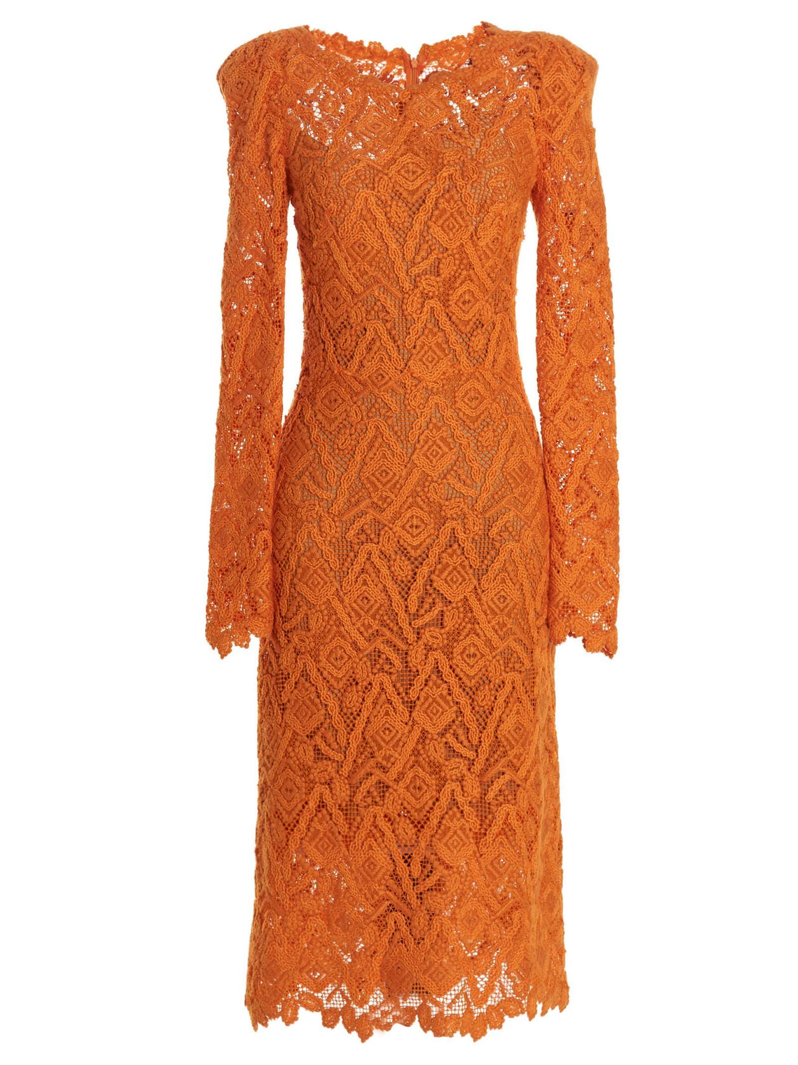 ermanno scervino macramé lace dress