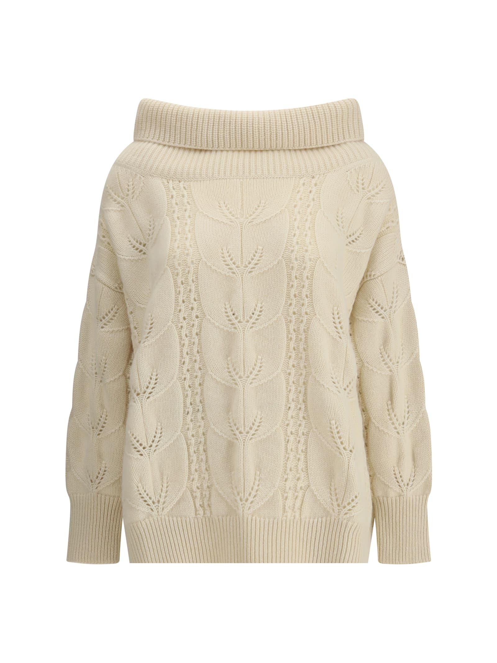 ermanno scervino oversized perforated sweater