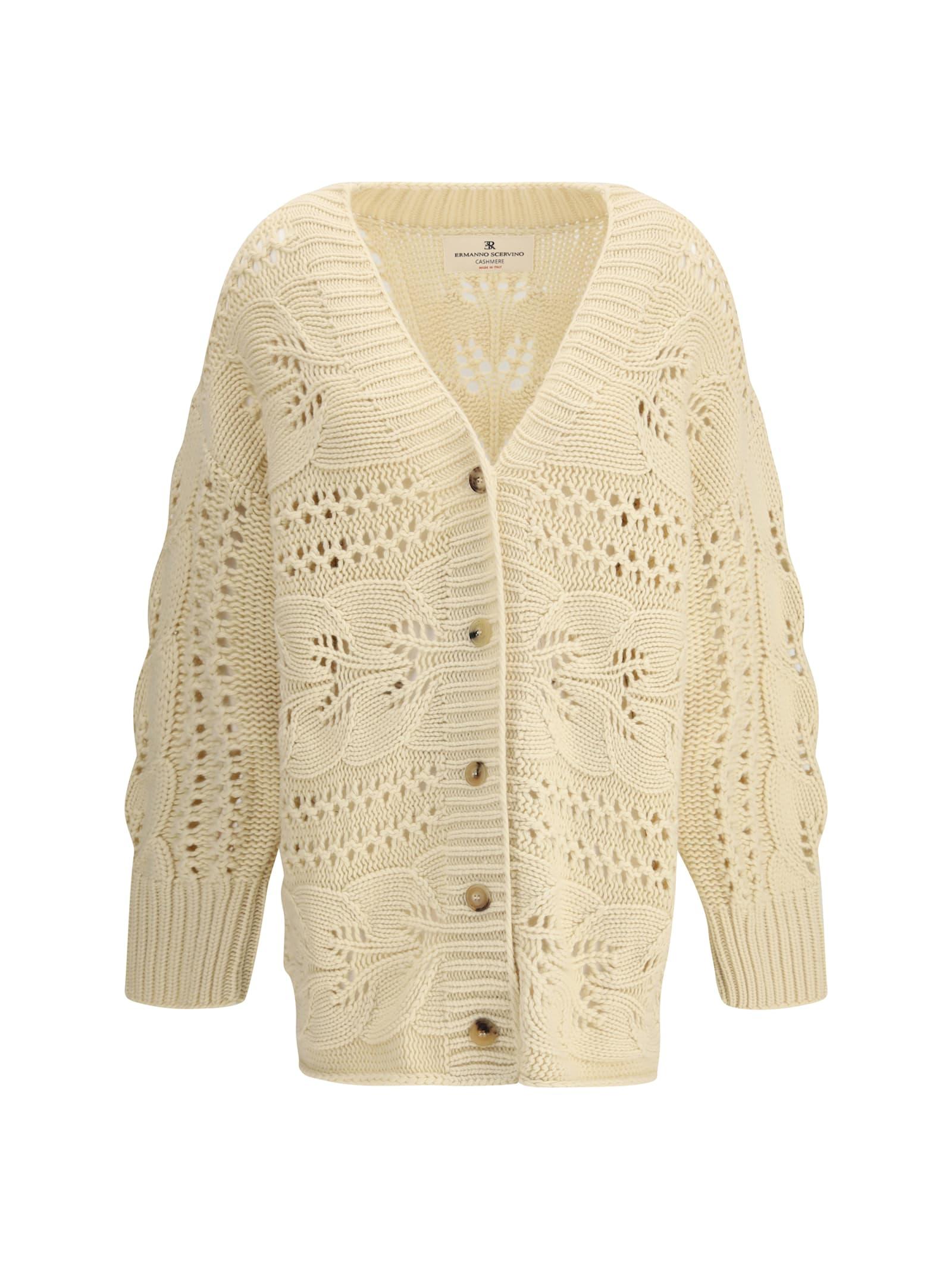 ermanno scervino perforated cashmere cardigan