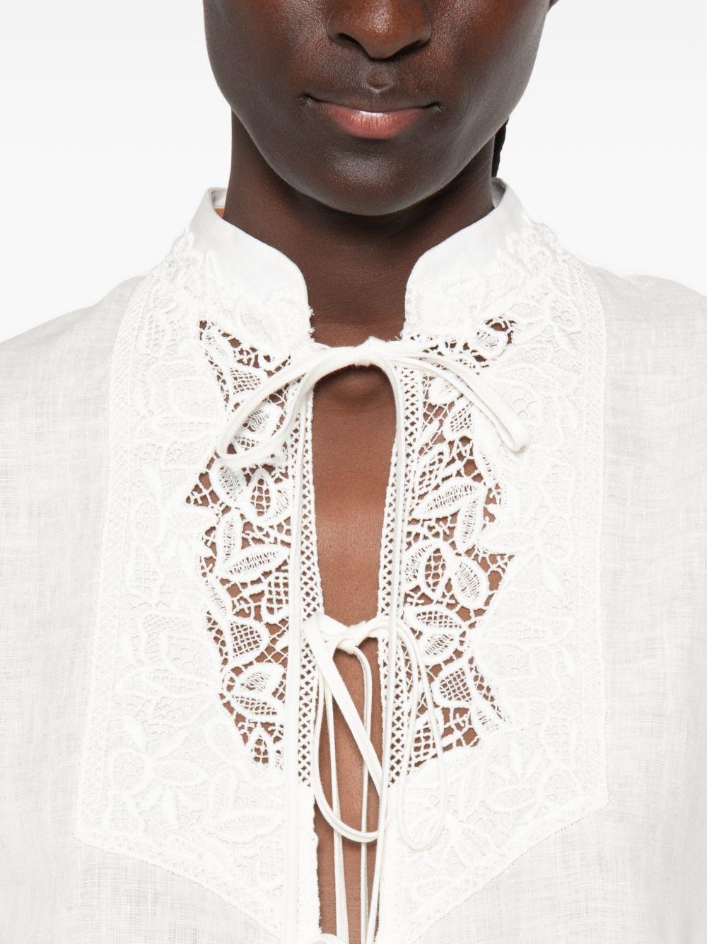 ermanno scervino shirts white linen - women