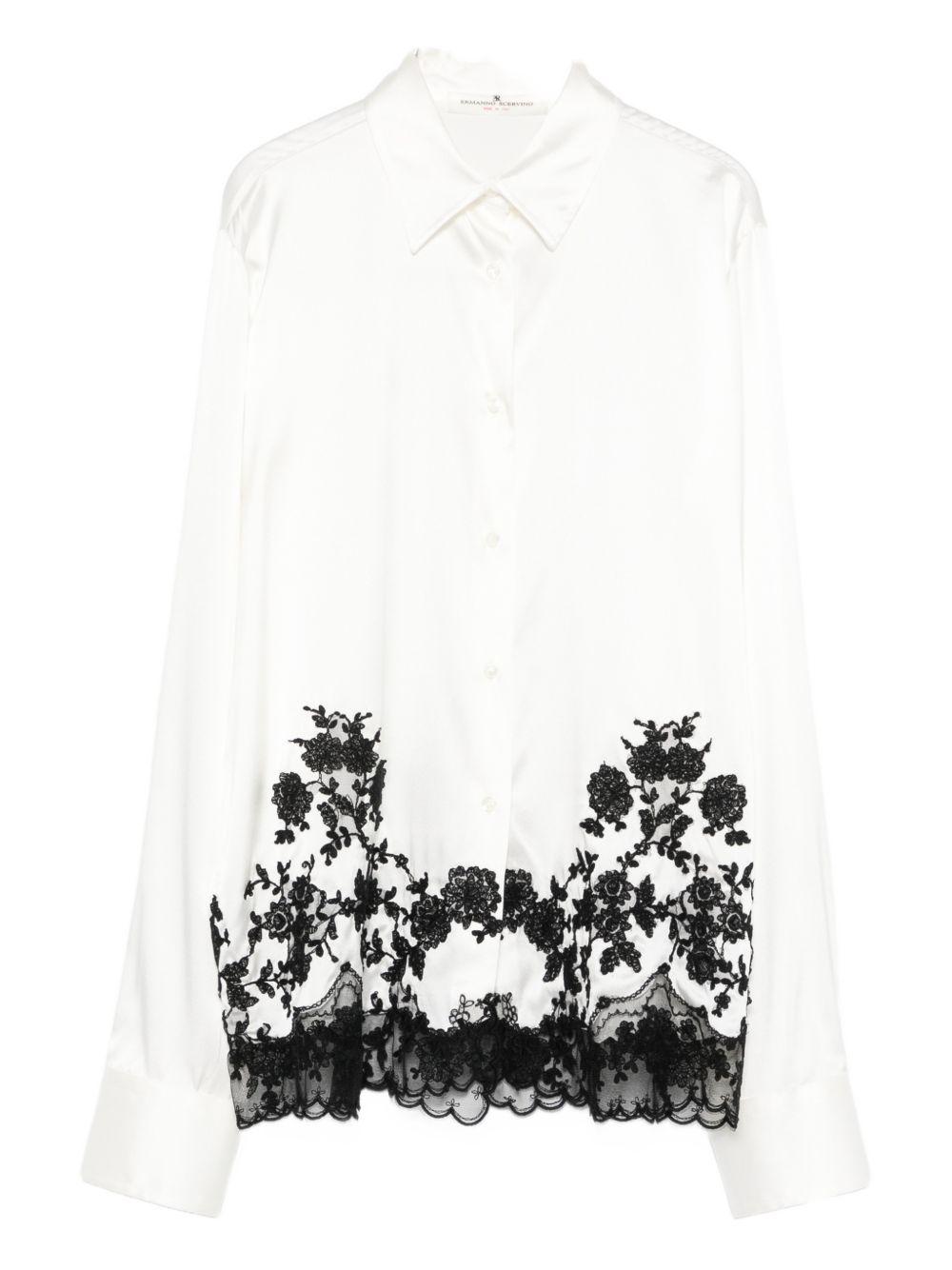 ermanno scervino shirts white silk elastane - women