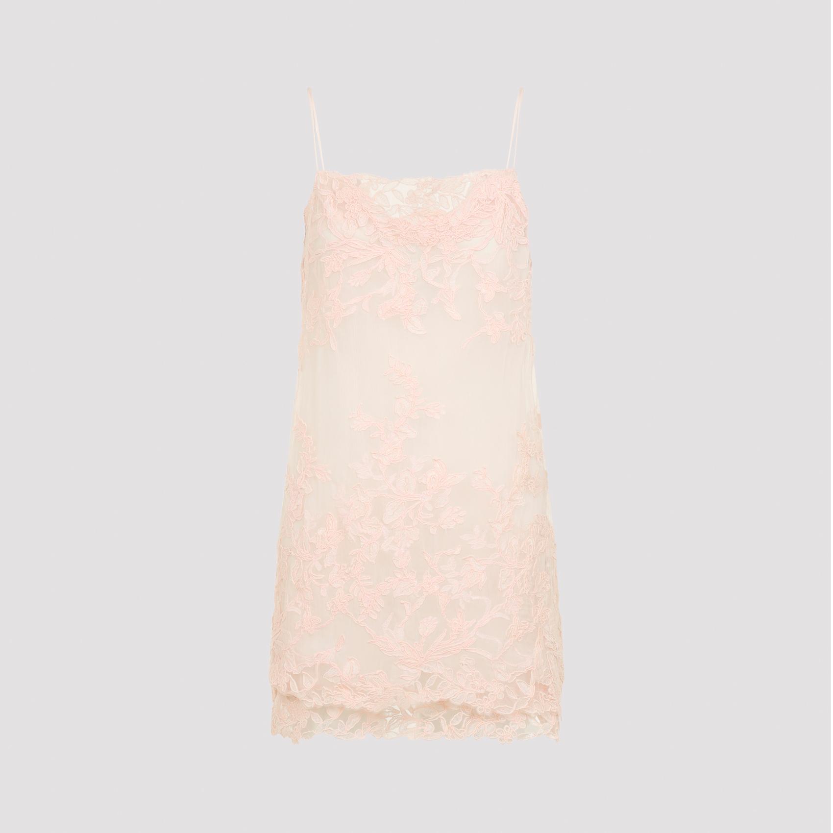 ermanno scervino silk mini dress pink & purple - women