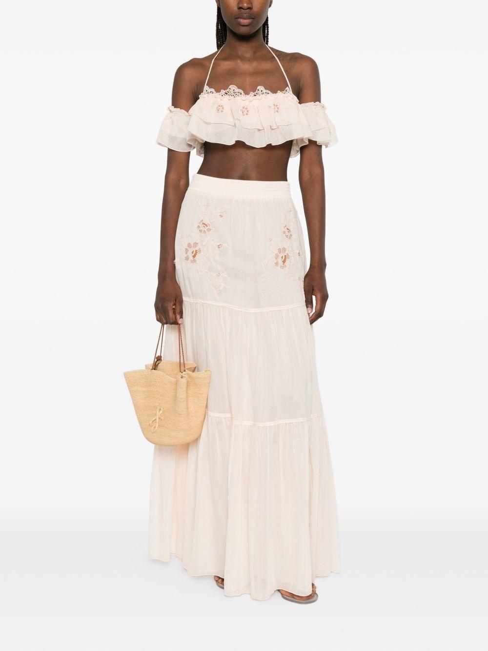 ermanno scervino skirts rosa cotton silk - women