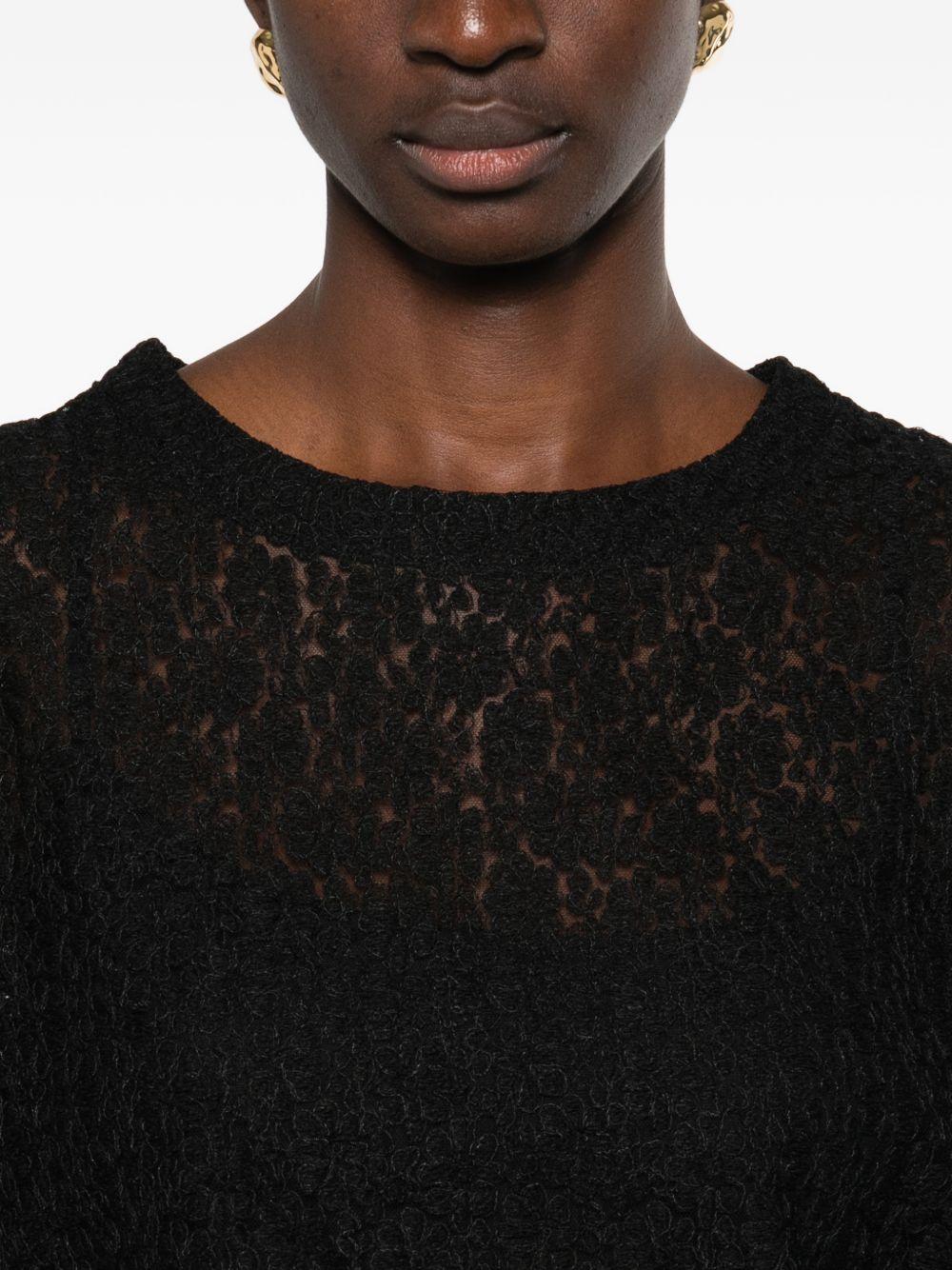 ermanno scervino t-shirts and polos black polyester nylon - women