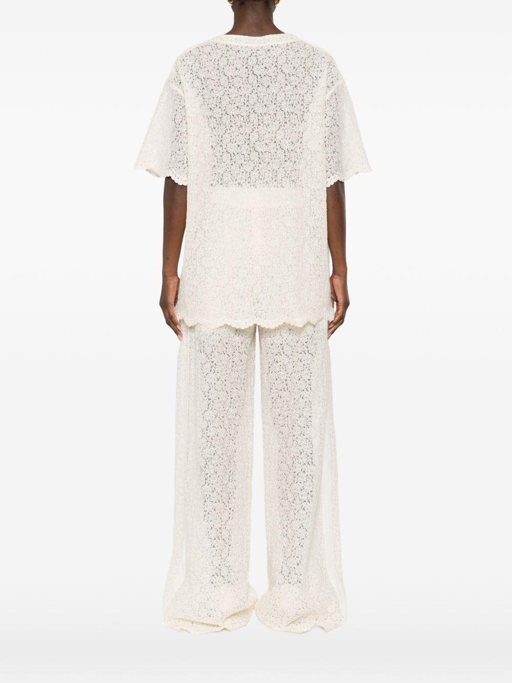ermanno scervino t-shirts and polos white polyester nylon - women