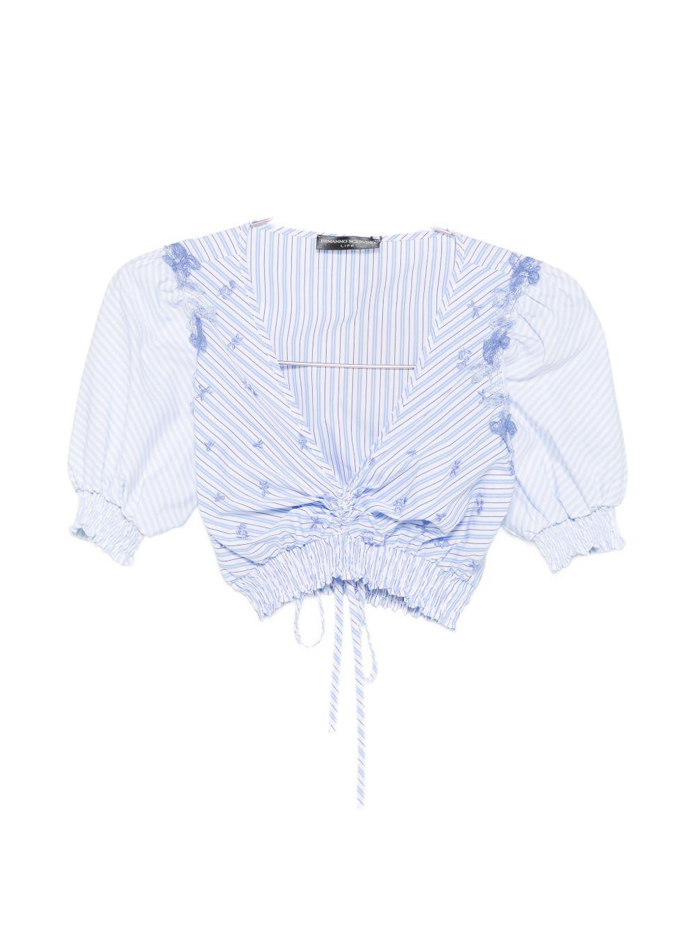 ermanno scervino top azzurro polyester - women
