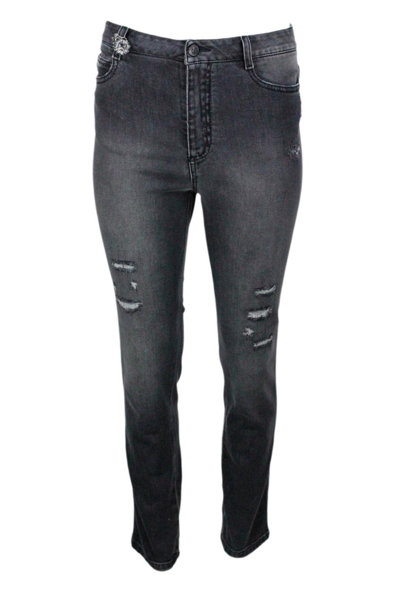 ermanno scervino trousers black 98co 2ea - women