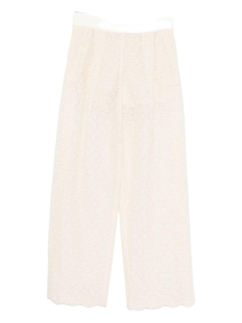 ermanno scervino trousers white polyester nylon - women