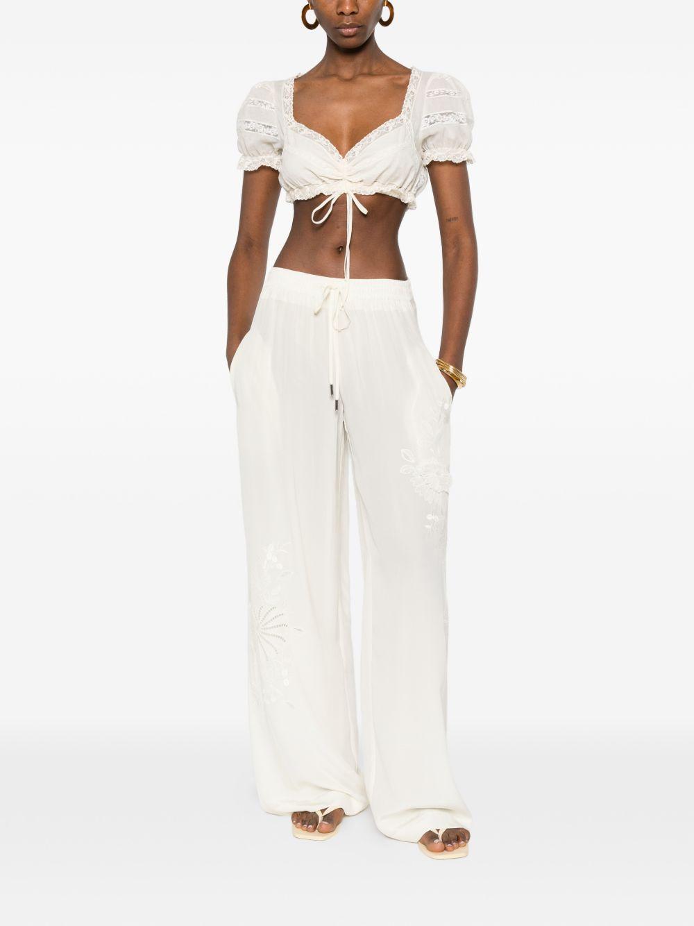ermanno scervino trousers white silk - women