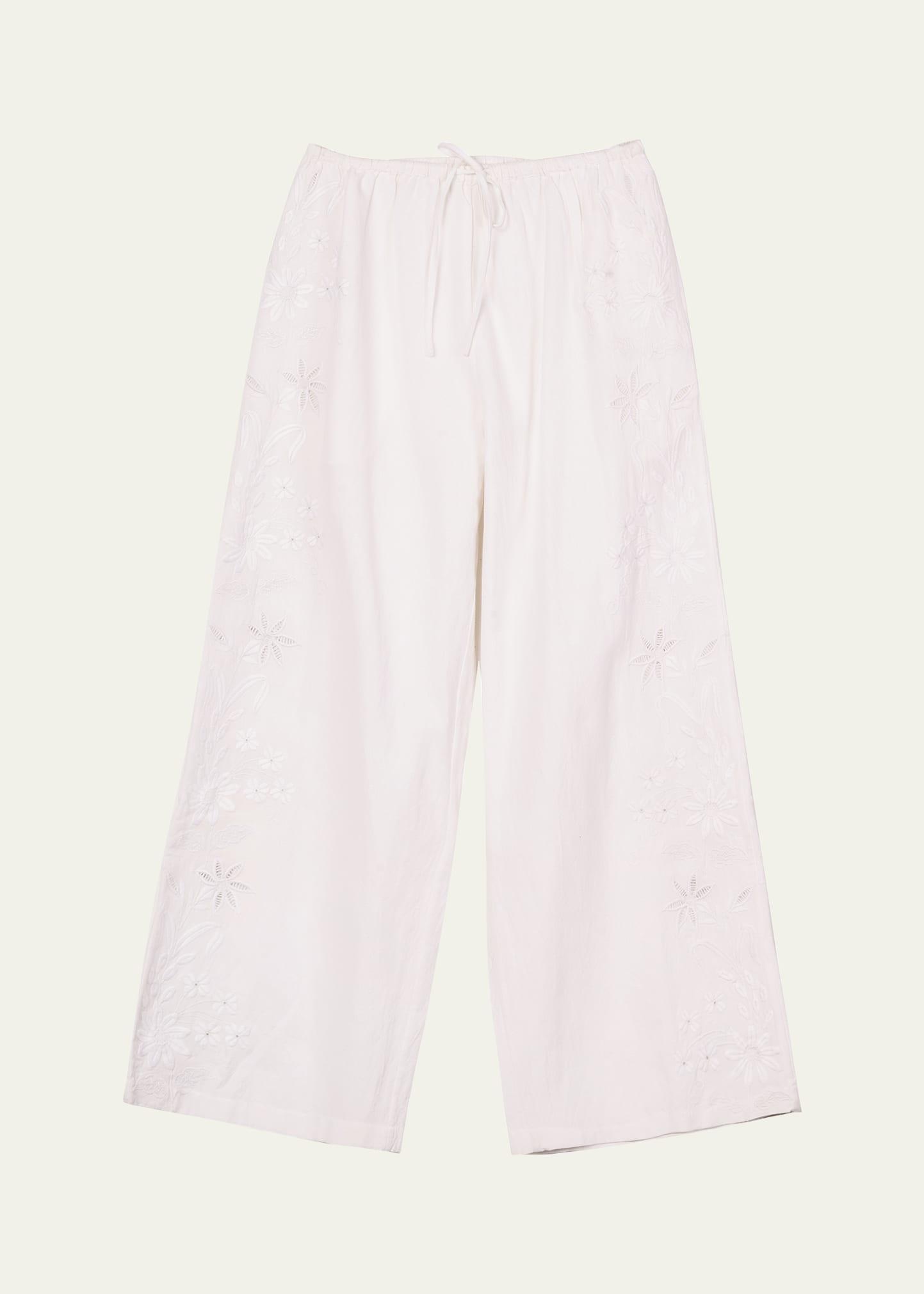 ermmano embroidered drawstring pants