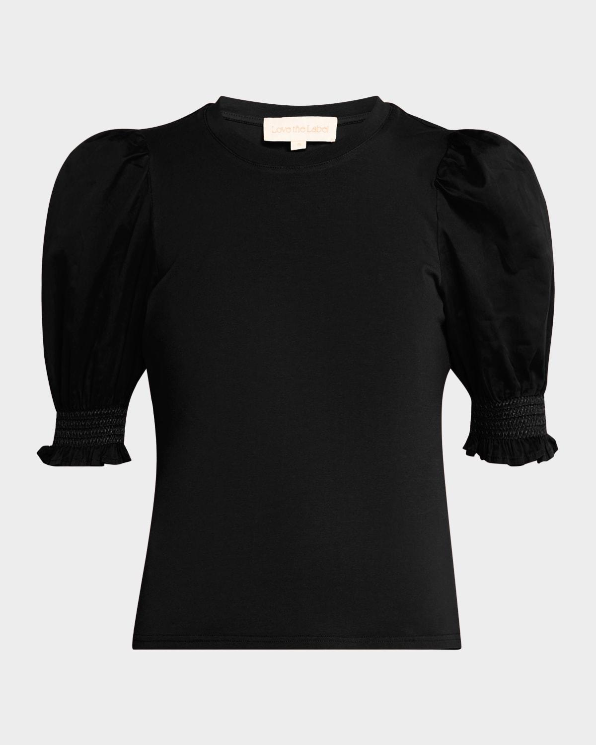 esme cotton puff-sleeve tee
