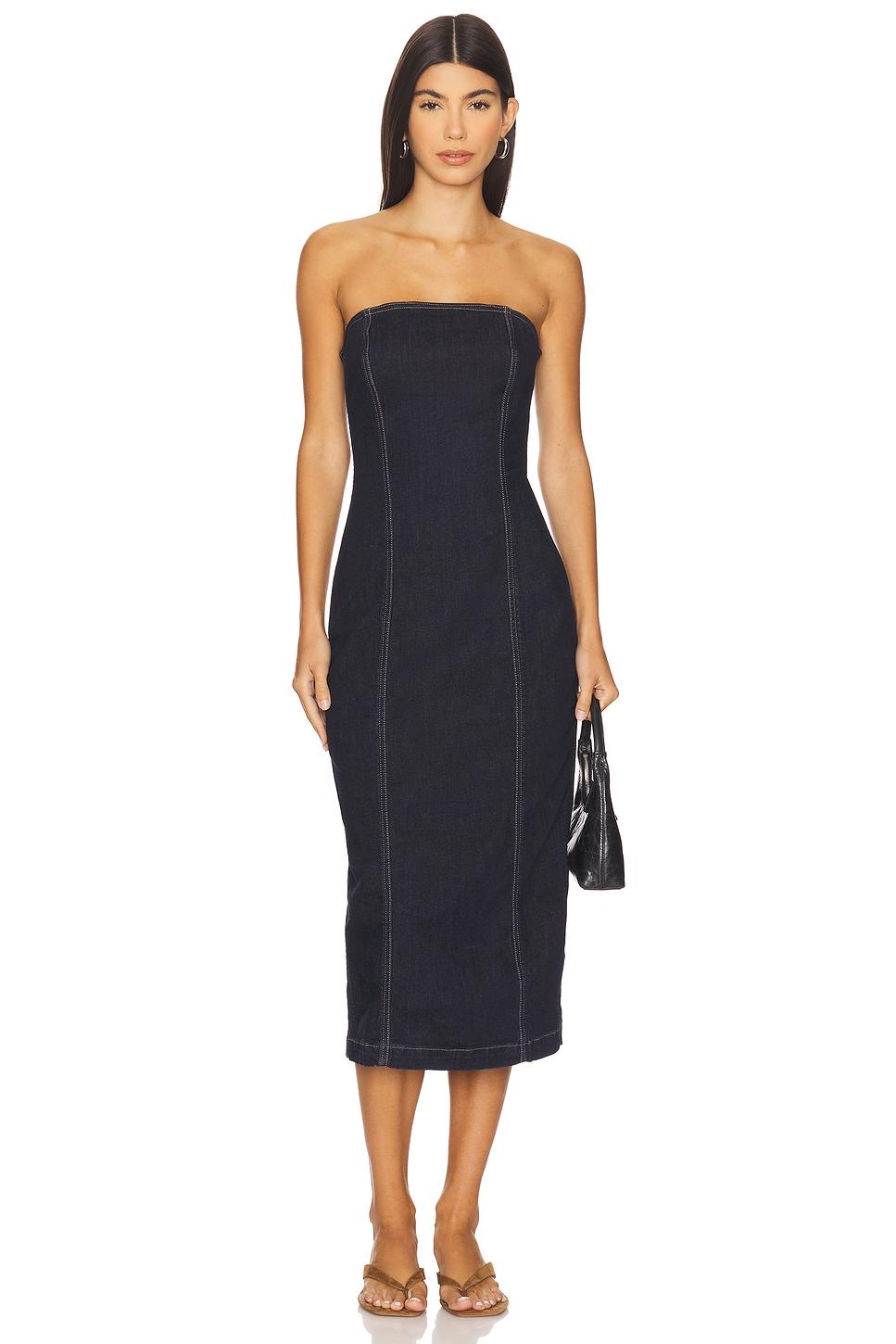 esme strapless midi dress