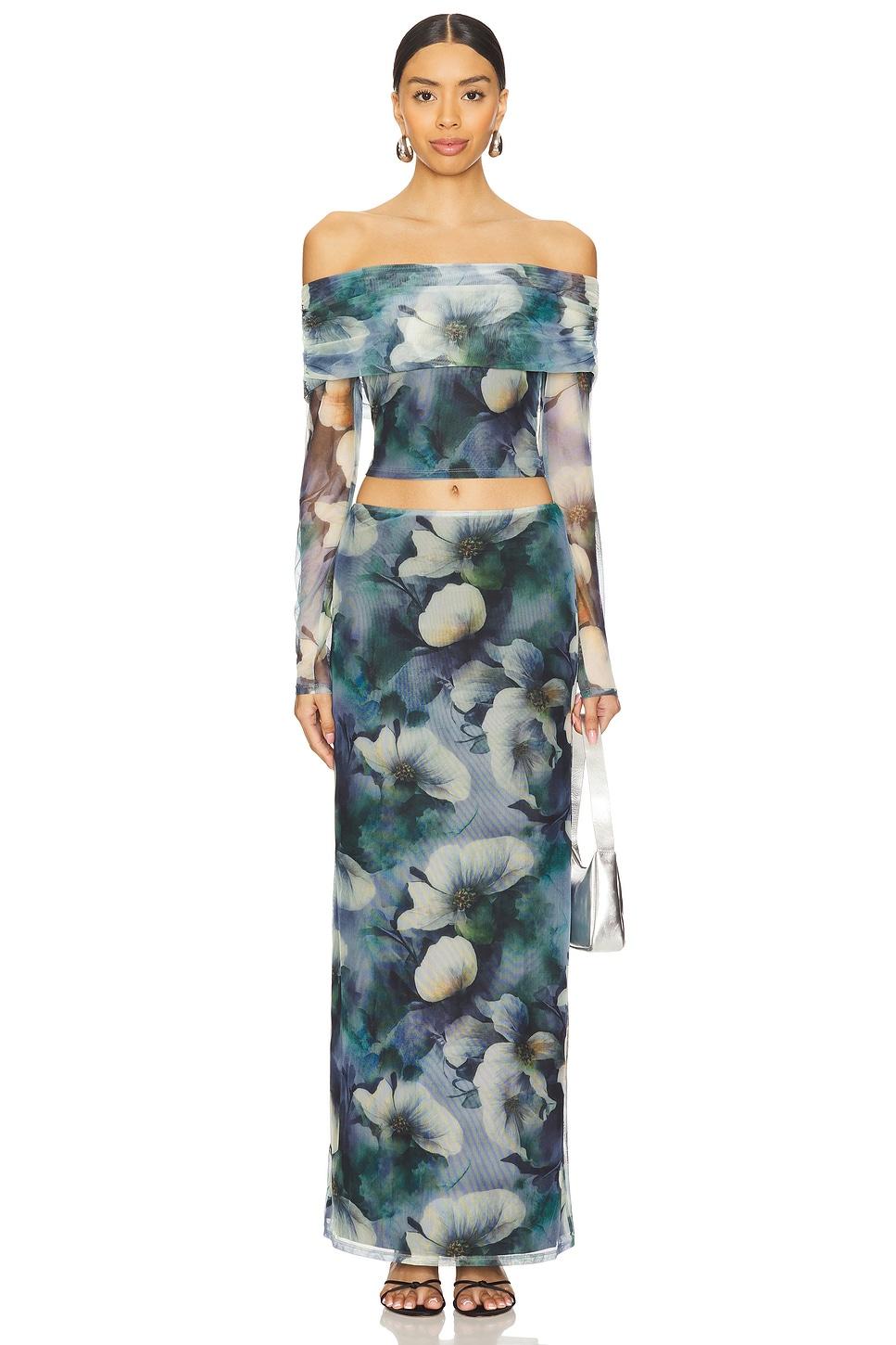 esmeralda maxi skirt set
