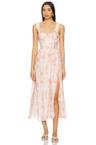 esra printed midi dress