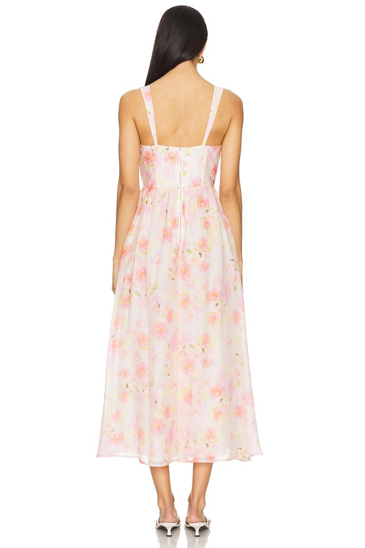 esra printed midi dress