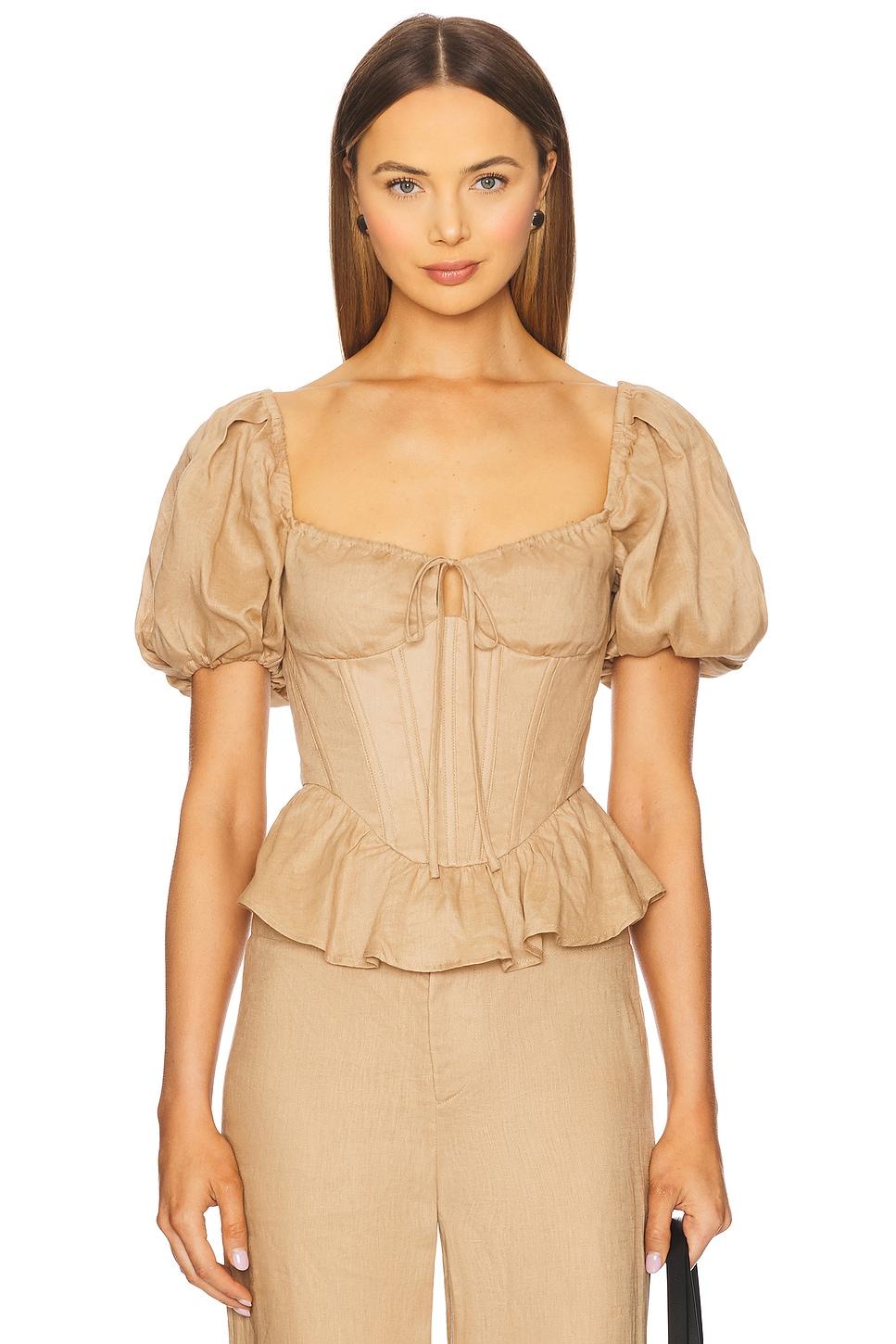 esra puff sleeve corset top
