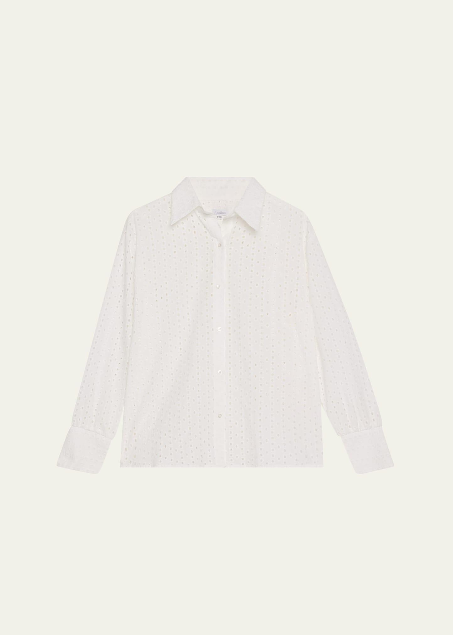essen eyelet-embroidered cotton blouse