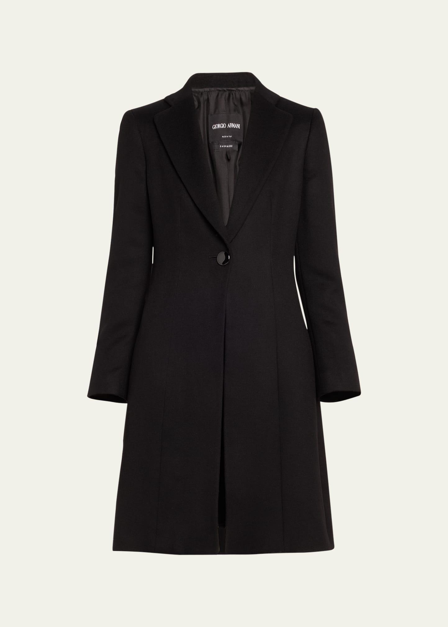 essentials cashmere one button coat